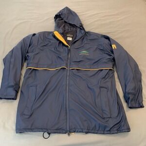 GR8 Jacket Mens XL Blue Adirondacks USA Hooded Insulated Softshell Coat Full Zip